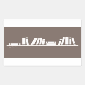 Bücher lieben! rechteckiger aufkleber