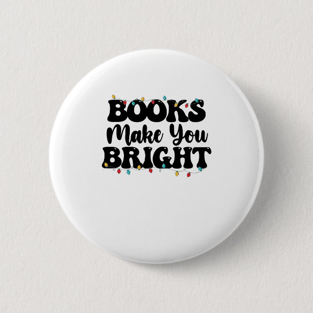 Bücher machen dich hell Lesung Weihnachten Button (Vorderseite)