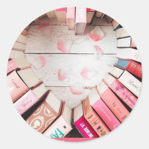 Bücher machen dich hell runder aufkleber