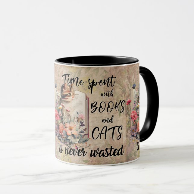 Bücher mit Niedlichen Katzen lesen: Animal Lover Tasse (VorderseiteRechts)