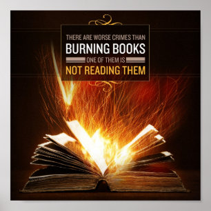 Bücher nicht brennen, lesen - Poster drucken