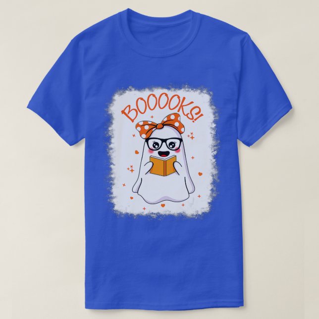 Bücher! Niedlich Ghost Reading Library Books Hallo T-Shirt (Design vorne)