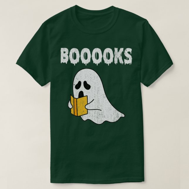Bücher! Niedlich Ghost Reading Library Books Hallo T-Shirt (Design vorne)