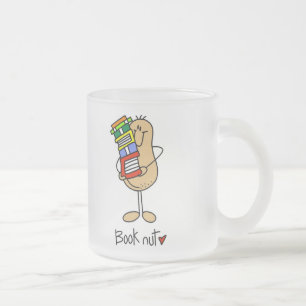 Bücher-Nuss-Tasse Mattglastasse