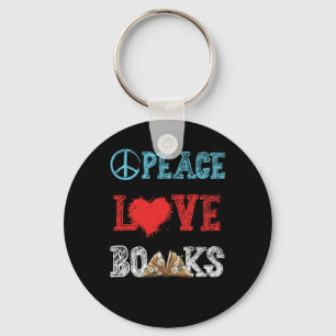 Bücher Peace Liebe Bücher Wurm Buch Nerd Buch Love Schlüsselanhänger