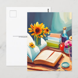 Bücher, Postkarte für Postübergänge