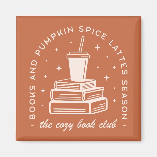 Bücher & Pumpkin Gewürzsaison Magnet (Vorne)