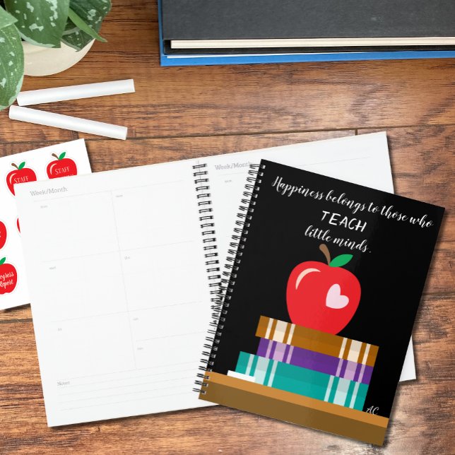 Bücher , Red Apple und Quote Teacher Planner Planer (Von Creator hochgeladen)