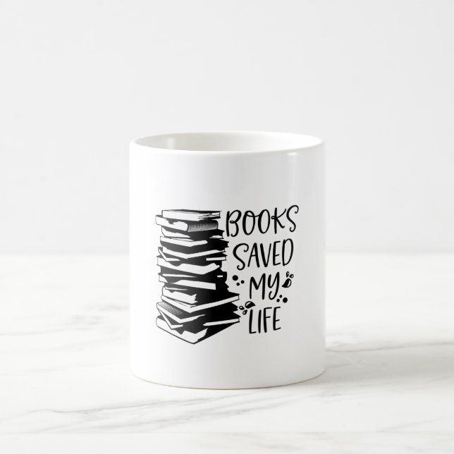 Bücher Rettete mein Leben Kaffeetasse (Mittel)