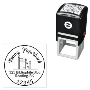 Bücher Rücksendeadresse Stamper für Buchliebhaber Permastempel