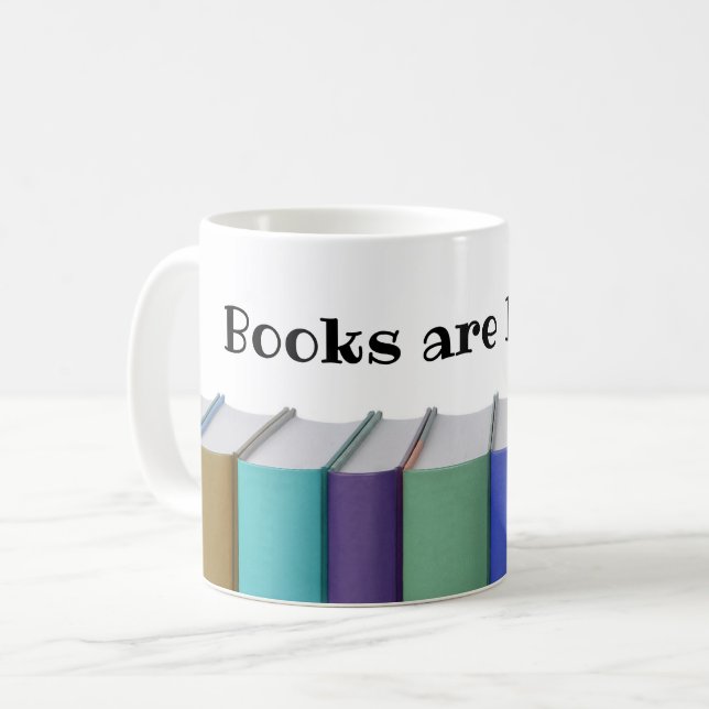 Bücher sind besser kaffeetasse (Vorderseite Links)