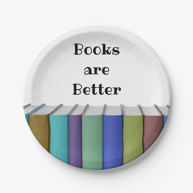 Bücher sind besser pappteller (Vorderseite)