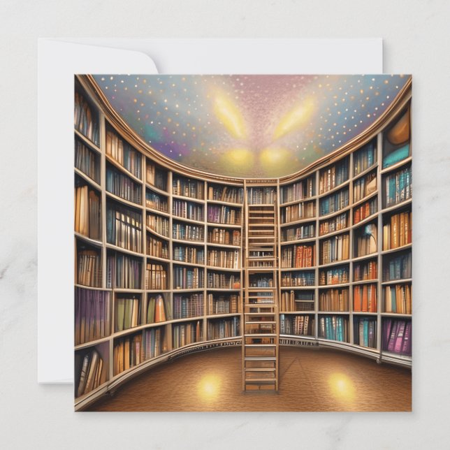 Bücher sind eine Quelle endloser Wunder und Magie. Dankeskarte (Vorderseite)