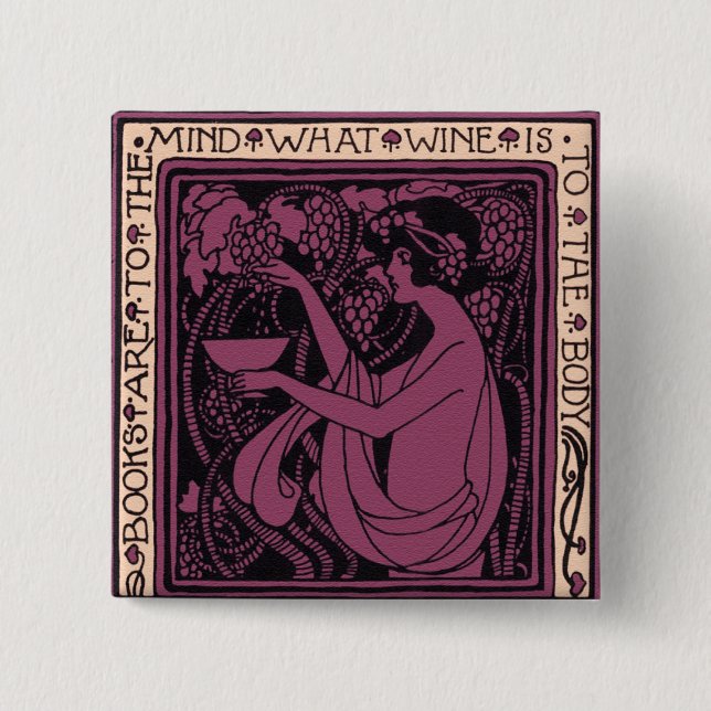 Bücher sind für den Geist Button (Vorderseite)