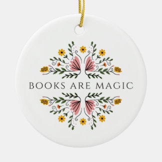 Bücher sind Magie Keramik Ornament