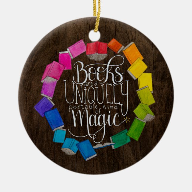 Bücher sind magisch keramik ornament (Vorne)
