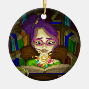 Bücher sind magisch keramik ornament