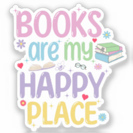 Bücher sind mein glückliches Buch Lover Aufkleber