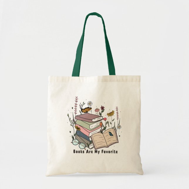 Bücher sind mein Lieblingsdesign Tragetasche (Vorne)