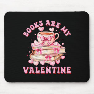 Bücher sind mein Valentinlehrer Kinder Retro Valen Mousepad