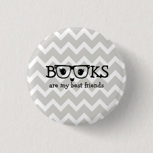 Bücher sind meine besten Freunde Button
