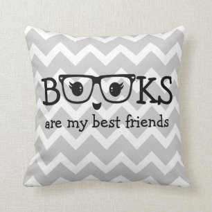 Bücher sind meine besten Freunde Kissen