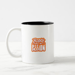 Bücher sind meine Leidenschaft Zweifarbige Tasse