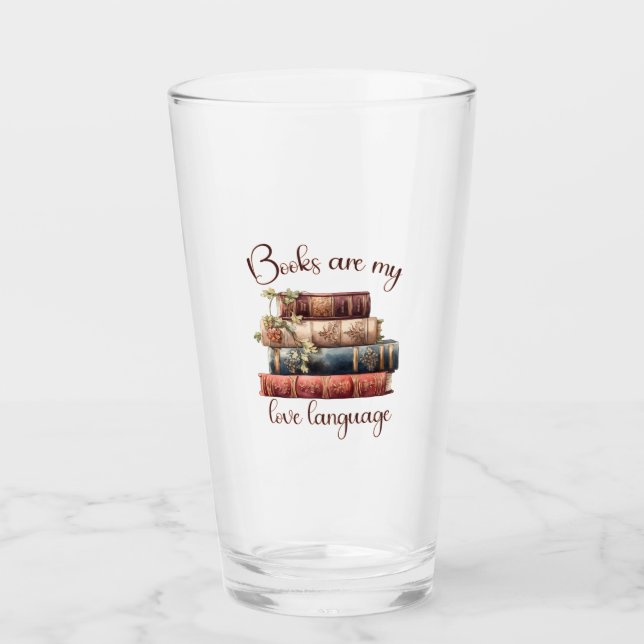Bücher sind meine Liebe Glas (Vorderseite)