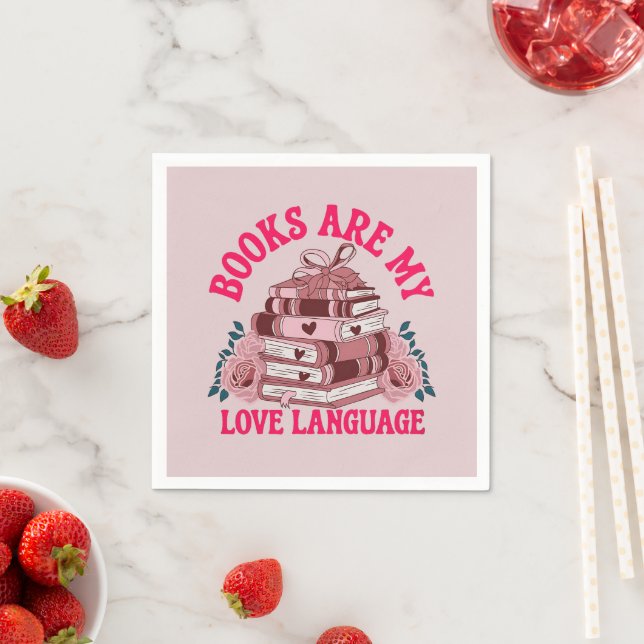 Bücher sind meine Liebe Serviette (Beispiel)