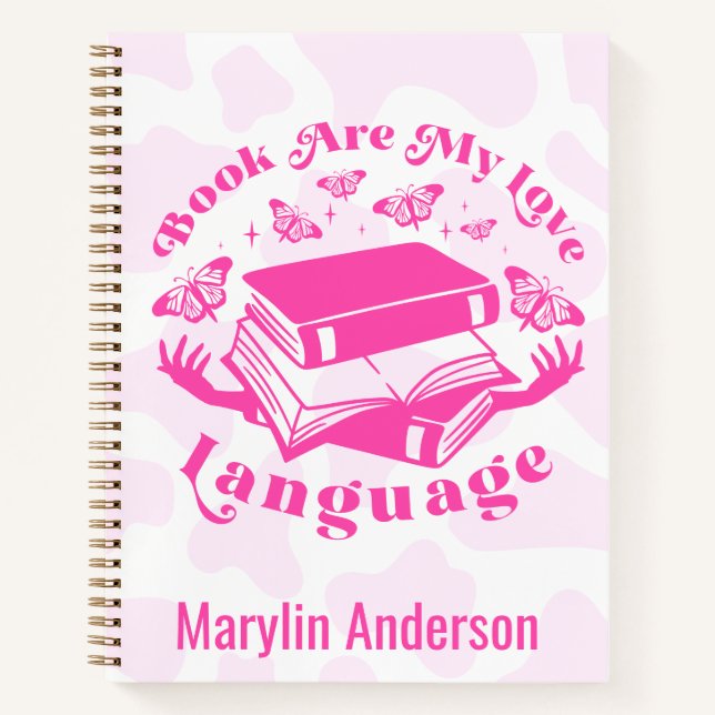 BÜCHER SIND MEINE LIEBE SPRACHE INDIVIDUELLE NAME  (Vorderseite)