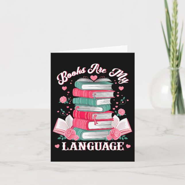 Bücher sind meine Liebe und lesen über Bibliotheka Karte (Vorderseite)