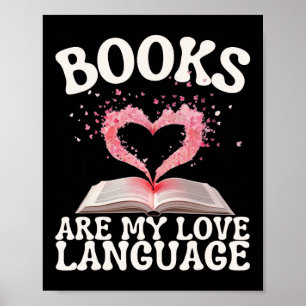 Bücher sind meine Liebe und lesen über Bibliotheka Poster