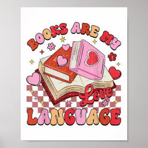 Bücher sind meine Liebe und lesen über Bibliotheka Poster