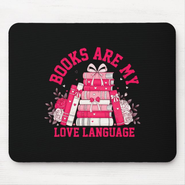 Bücher sind meine Liebe - Valentinbuch Lover Mousepad (Vorne)