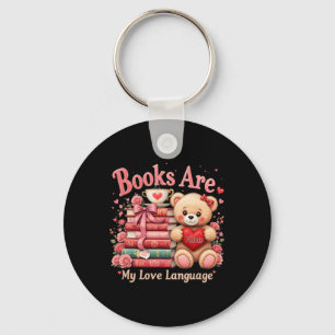 Bücher sind meine Liebessprache Bär Buchliebhaber  Schlüsselanhänger