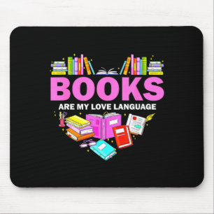 Bücher sind meine Liebessprache Leseliebhaber Bibl Mousepad