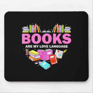 Bücher sind meine Liebessprache Leseliebhaber Bibl Mousepad