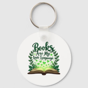 Bücher sind meine Liebessprache Lesender Bibliothe Schlüsselanhänger