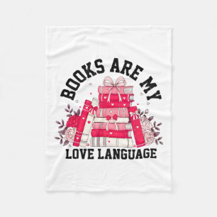 Bücher sind meine Liebessprache Valentinstag Buchc Fleecedecke