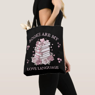 Bücher sind meine Liebessprache Valentinstag Tasche