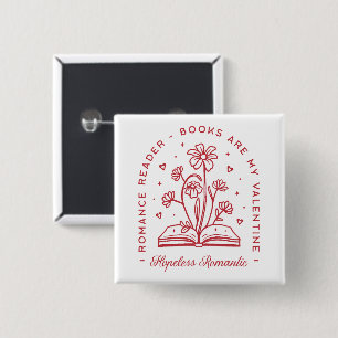 Bücher sind meine valentine hoffnungslose romantis button