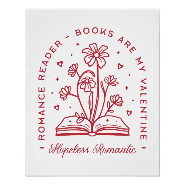 Bücher sind meine valentine hoffnungslose romantis poster (Vorderseite)