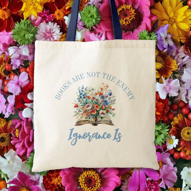 Bücher sind nicht das feindliche Protestbuch-Verbo Tragetasche (Von Creator hochgeladen)
