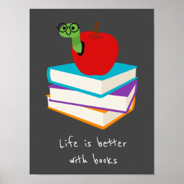 Bücher Slogan Klasse oder Bibliothek Kinderzimmer Poster