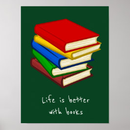 Bücher Slogan Klasse oder Bibliothek Kinderzimmer Poster