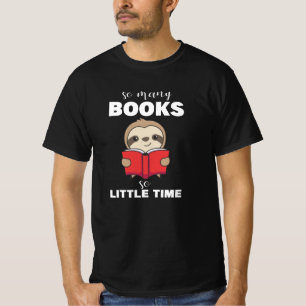 Bücher Sloth Read Book Bookworm Bookworm T-Shirt