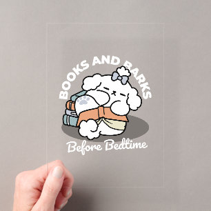 Bücher und Barks - Niedliches Design für schlampig Acryleinladungen