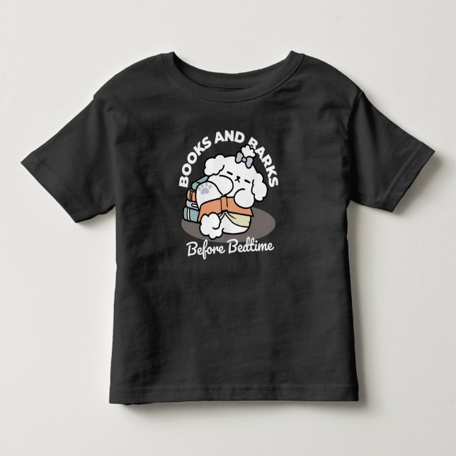 Bücher und Barks - Niedliches Design für schlampig Kleinkind T-shirt (Vorderseite)
