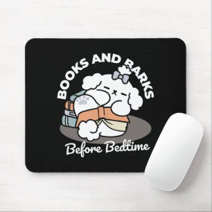 Bücher und Barks - Niedliches Design für schlampig Mousepad