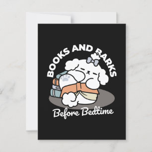 Bücher und Barks - Niedliches Design für schlampig Postkarte